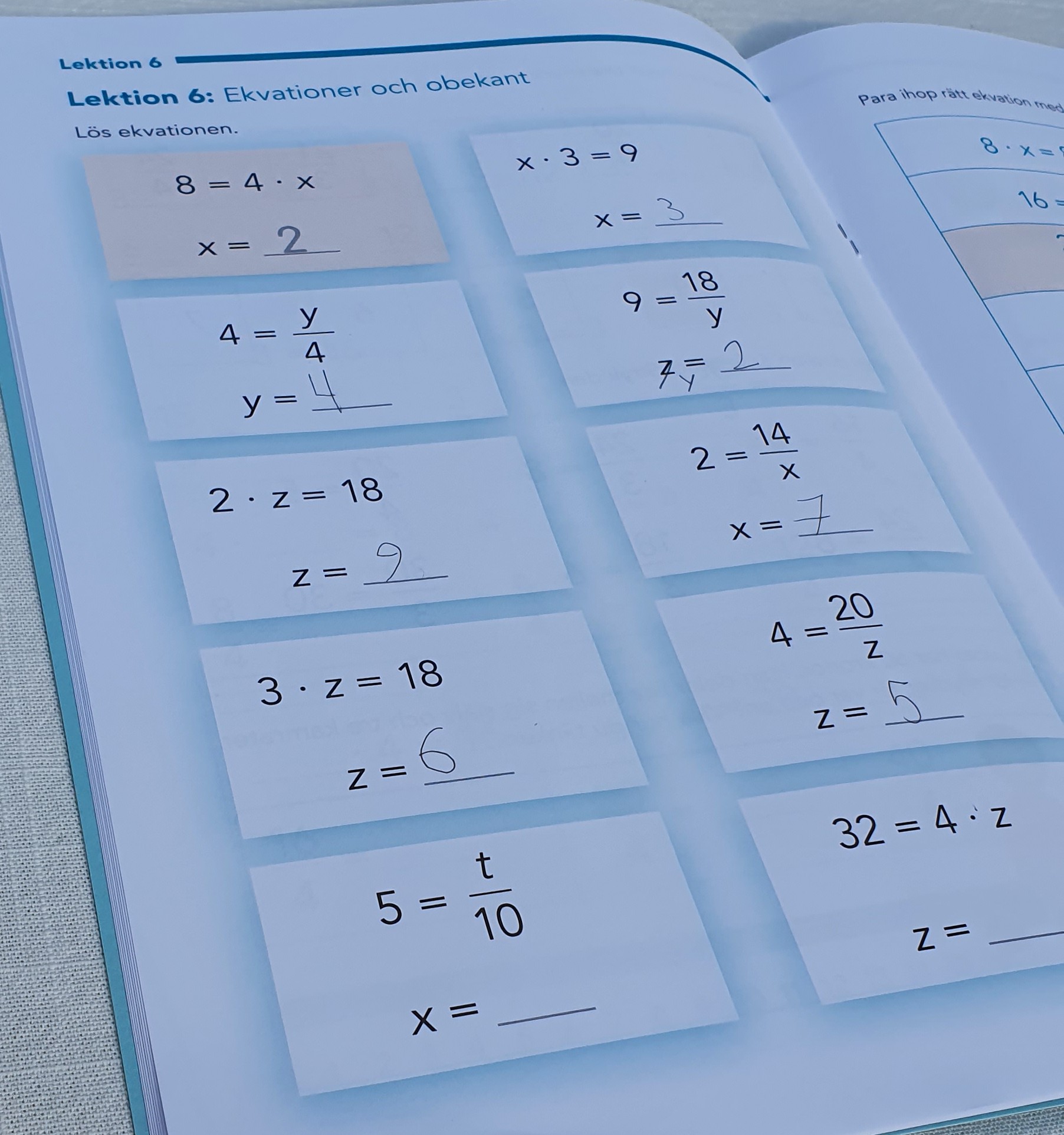 Om facit och rättning med Rik matematik